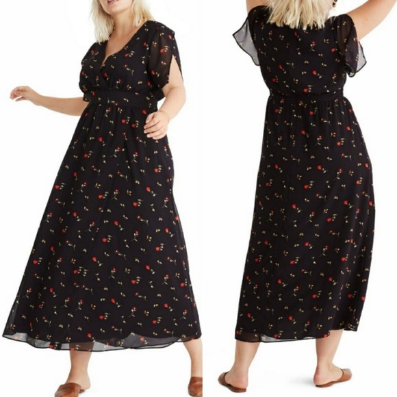 madewell tulip sleeve maxi dress